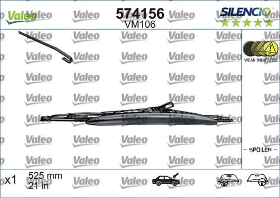 Wiper Blade SILENCIO CONVENTIONAL SINGLE 574156 - image 4