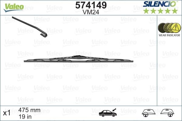 Wiper Blade SILENCIO CONVENTIONAL SINGLE 574149 - image 4