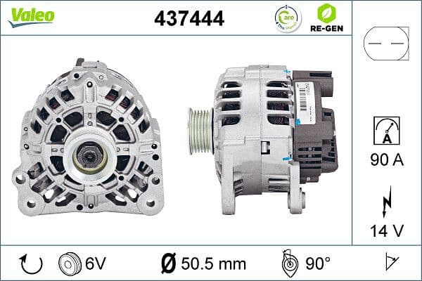Alternator VALEO RE-GEN REMANUFACTURED 437444 - image 7
