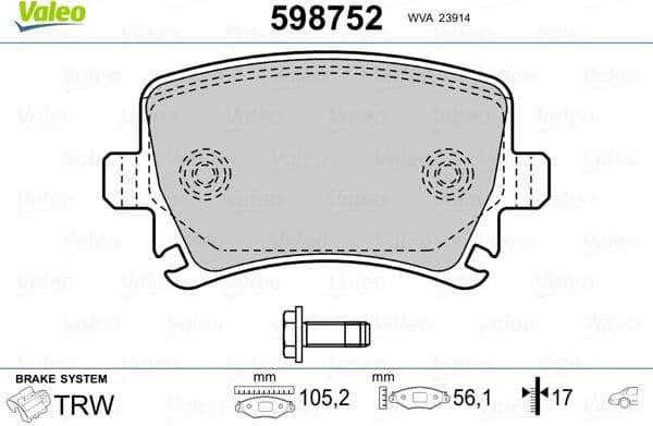 Brake Pad Set, disc brake 598752 - image 2