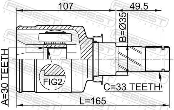 Joint Kit, drive shaft 0411-CY2MT - image 2