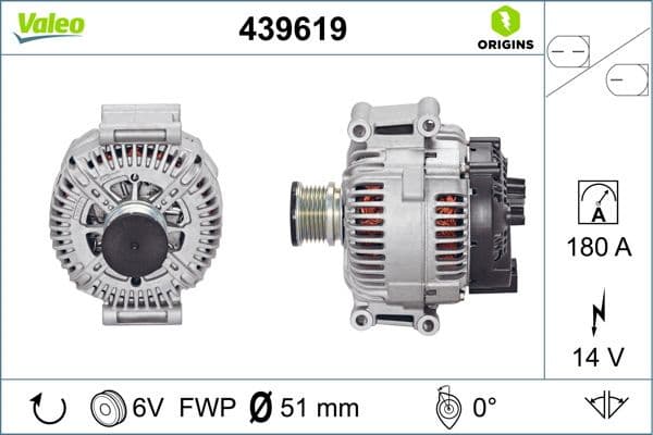 Alternator VALEO ORIGINS NEW OE TECHNOLOGY 439619 - image 6