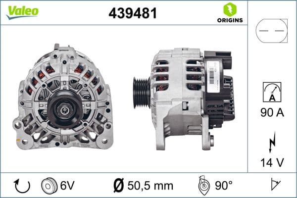 Alternator VALEO ORIGINS NEW OE TECHNOLOGY 439481 - image 6