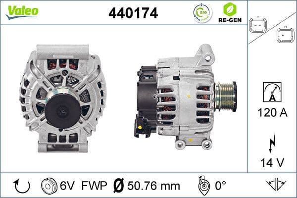 Alternator VALEO RE-GEN REMANUFACTURED 440174 - image 4