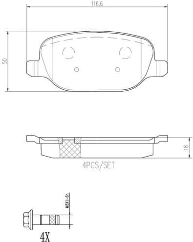 Brake Pad Set, disc brake PRIME LINE P 23 199