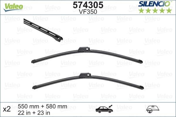 Wiper Blade SILENCIO FLAT BLADE SET 574305 - image 4