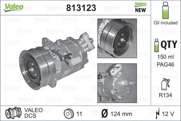 Compressor, air conditioning VALEO ORIGINS NEW OE TECHNOLOGY 813123 - image 3