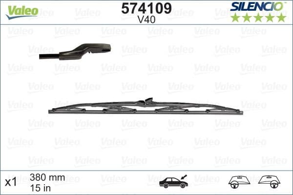 Wiper Blade SILENCIO CONVENTIONAL SINGLE 574109 - image 8