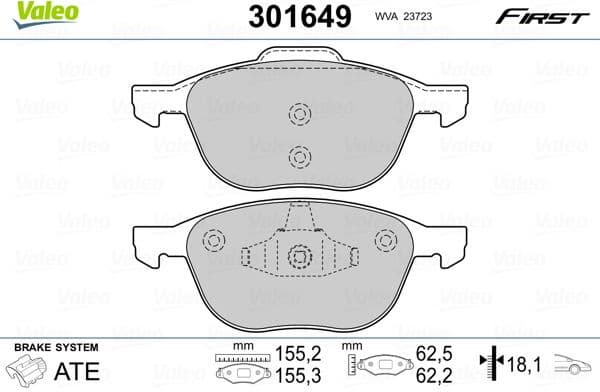 Brake Pad Set, disc brake ESSENTIAL 301649 - image 3
