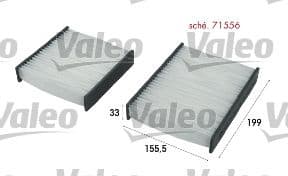 Filter, cabin air VALEO ESSENTIAL 715556 - image 2