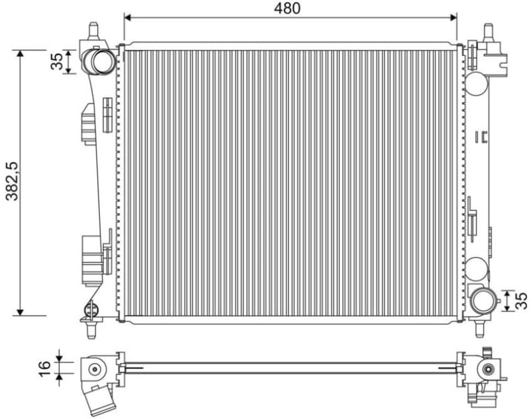Radiator, engine cooling 701347