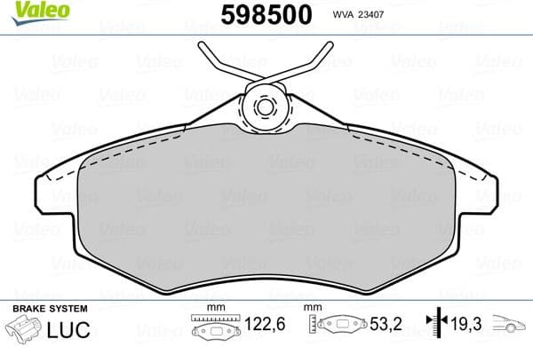 Brake Pad Set, disc brake 598500 - image 3