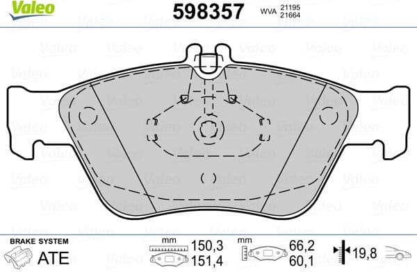 Brake Pad Set, disc brake 598357 - image 3