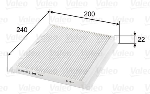 Filter, cabin air VALEO ESSENTIAL 715816 - image 6