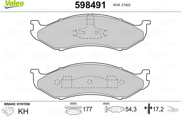 Brake Pad Set, disc brake 598491 - image 3