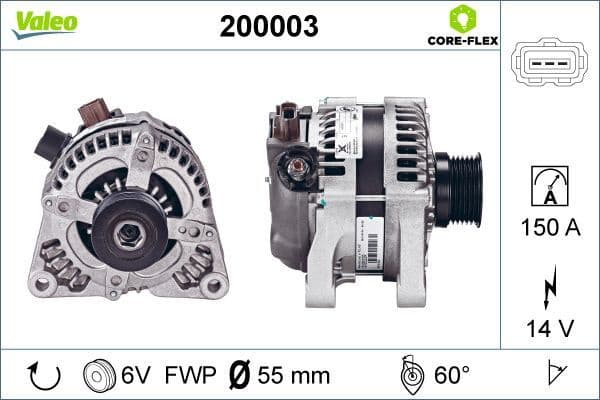 Alternator VALEO CORE-FLEX 200003 - image 4