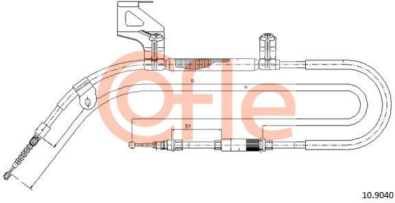 Cable Pull, parking brake 92.10.9040