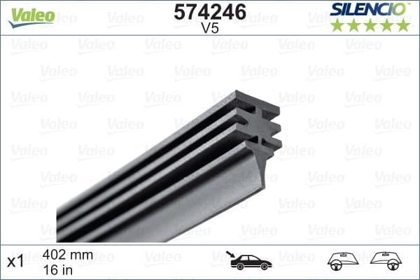 Wiper Blade Rubber SILENCIO CONVENTIONAL SINGLE 574246 - image 4