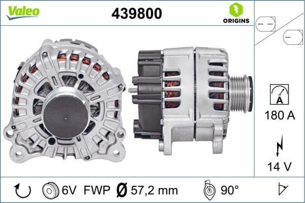 Alternator VALEO ORIGINS NEW OE TECHNOLOGY 439800 - image 5