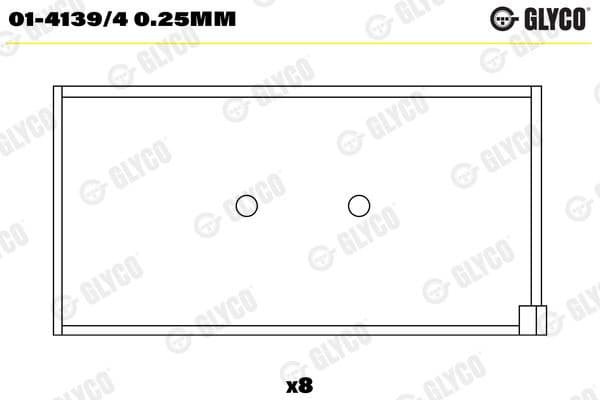 Connecting Rod Bearing 01-4139/4 0.25MM