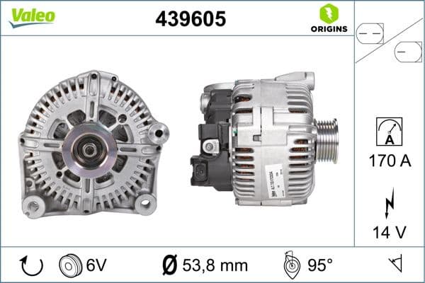 Alternator VALEO ORIGINS NEW OE TECHNOLOGY 439605 - image 6