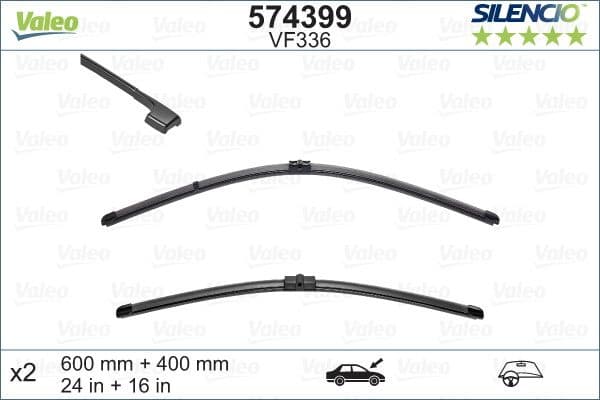 Wiper Blade SILENCIO FLAT BLADE SET 574399 - image 4