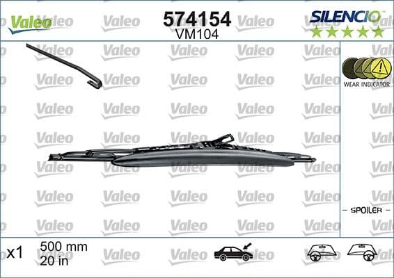 Wiper Blade SILENCIO CONVENTIONAL SINGLE 574154 - image 10