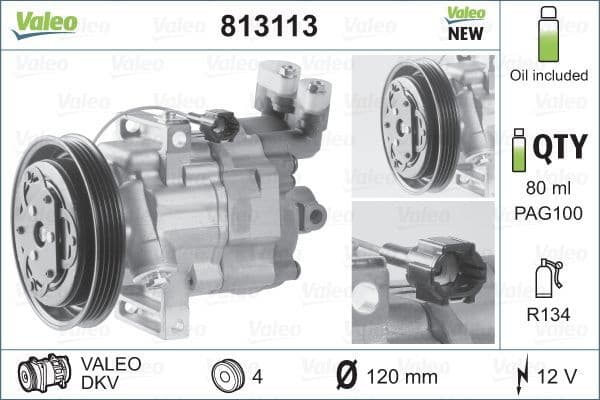 Compressor, air conditioning VALEO ORIGINS NEW OE TECHNOLOGY 813113 - image 2