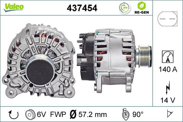 Alternator VALEO RE-GEN REMANUFACTURED 437454 - image 5