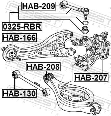 Mounting, control/trailing arm HAB-207 - image 2