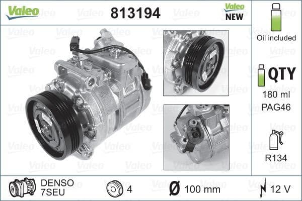 Compressor, air conditioning VALEO CORE-FLEX 813194 - image 3