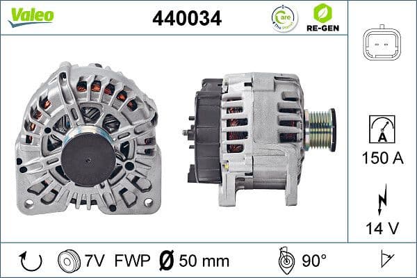 Alternator VALEO RE-GEN REMANUFACTURED 440034 - image 5