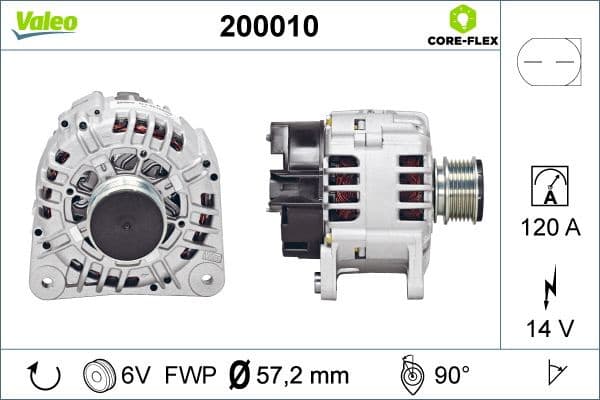 Alternator VALEO CORE-FLEX 200010 - image 4