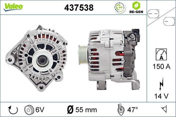 Alternator VALEO RE-GEN REMANUFACTURED VAL 437538 - image 6