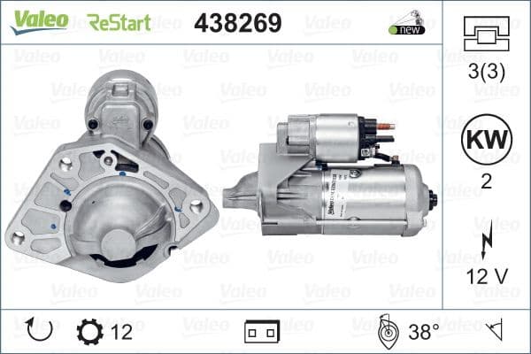 Starter VALEO ORIGINS NEW STOP&START OE TECHNOLOGY 438269 - image 5