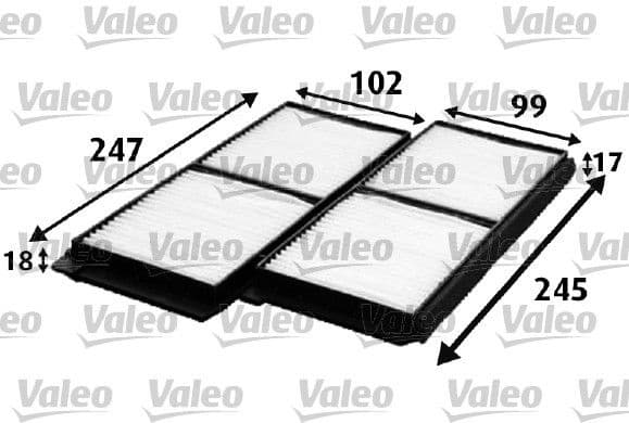 Filter, cabin air VALEO ESSENTIAL 715642 - image 2