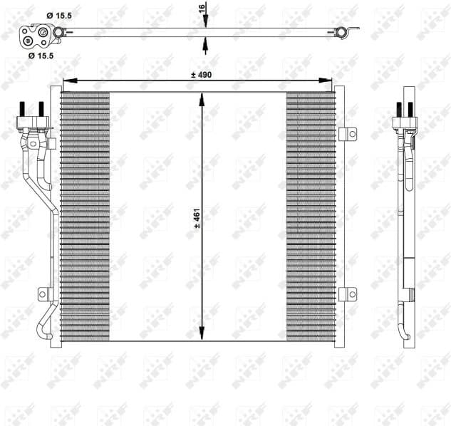 Condenser, air conditioning EASY FIT 350129