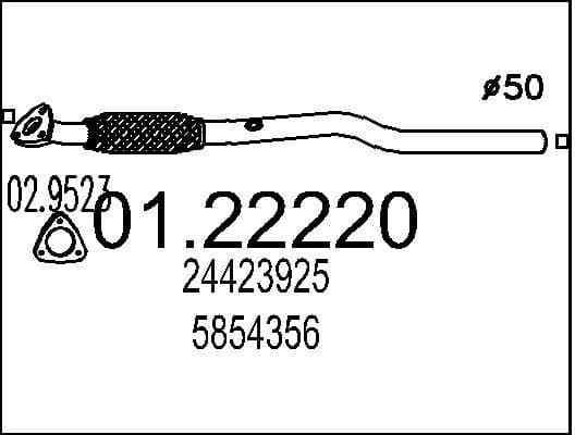 Exhaust Pipe 01.22220