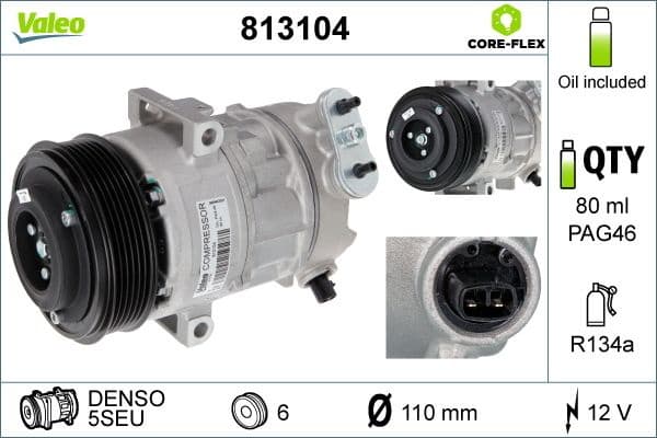Compressor, air conditioning VALEO CORE-FLEX 813104 - image 4