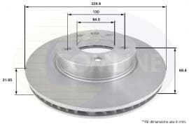 Brake disc, 1pcs FRONT ADC1475V - image 2