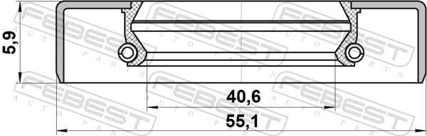Seal Ring, wheel hub 95GDY-42550606X - image 2