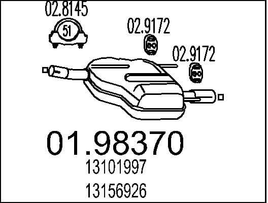 Rear Muffler 01.98370