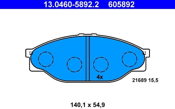 Brake Pad Set, disc brake 13.0460-5892.2