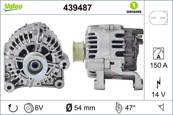Alternator VALEO ORIGINS NEW OE TECHNOLOGY 439487 - image 5