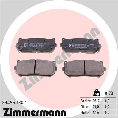 Brake Pad Set, disc brake 23455.130.1