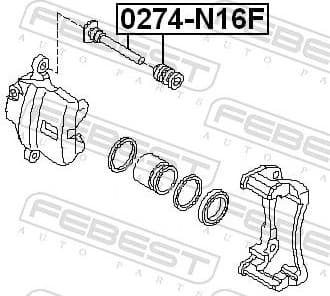 Guide Bolt, brake caliper 0274-N16F - image 2