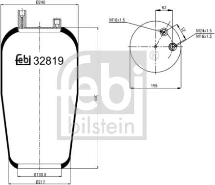 Bellow, air suspension 32819