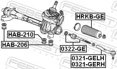 Mounting, steering gear HAB-210 - image 2
