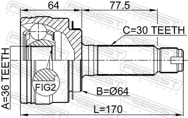 Joint Kit, drive shaft 0310-PL - image 2