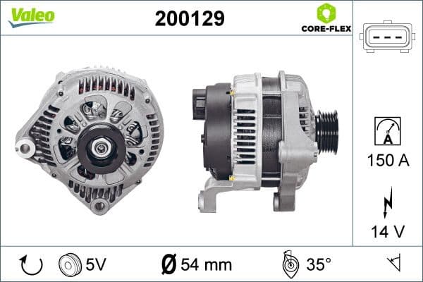 Alternator VALEO CORE-FLEX 200129 - image 2